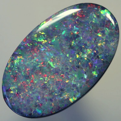 SOLID BLACK OPAL Floral Harlequin pattern. Mystic fire. SEE VIDEO